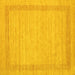 Square Machine Washable Abstract Yellow Contemporary Rug, wshcon1782yw