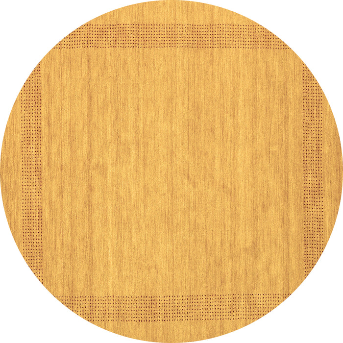 Round Abstract Brown Contemporary Rug, con1782brn