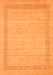 Serging Thickness of Machine Washable Abstract Orange Contemporary Area Rugs, wshcon1782org