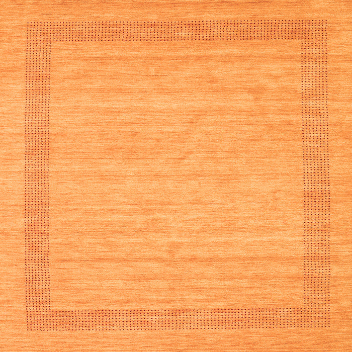 Round Machine Washable Abstract Orange Contemporary Area Rugs, wshcon1782org