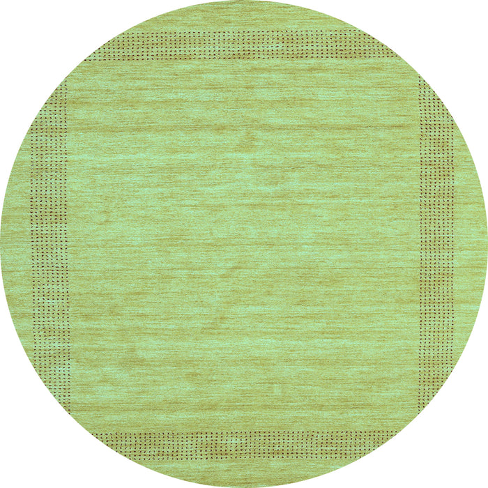 Round Abstract Light Blue Contemporary Rug, con1782lblu