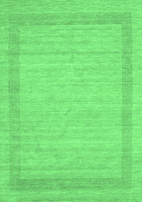 Abstract Emerald Green Contemporary Rug, con1782emgrn