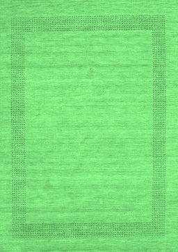 Abstract Emerald Green Contemporary Rug, con1782emgrn