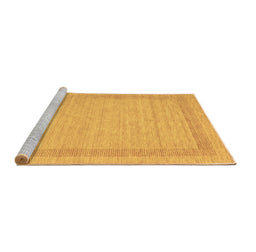 Sideview of Machine Washable Abstract Brown Contemporary Rug, wshcon1782brn
