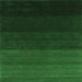 Square Abstract Emerald Green Contemporary Rug, con1783emgrn