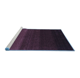 Sideview of Machine Washable Abstract Blue Contemporary Rug, wshcon1783blu