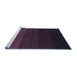 Sideview of Machine Washable Abstract Blue Contemporary Rug, wshcon1783blu