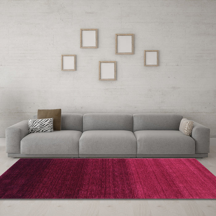 Machine Washable Abstract Purple Contemporary Area Rugs in a Living Room, wshcon1783pur