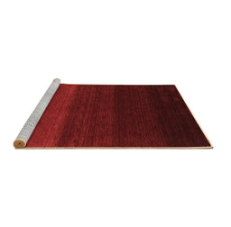 Sideview of Machine Washable Abstract Brown Contemporary Rug, wshcon1783brn