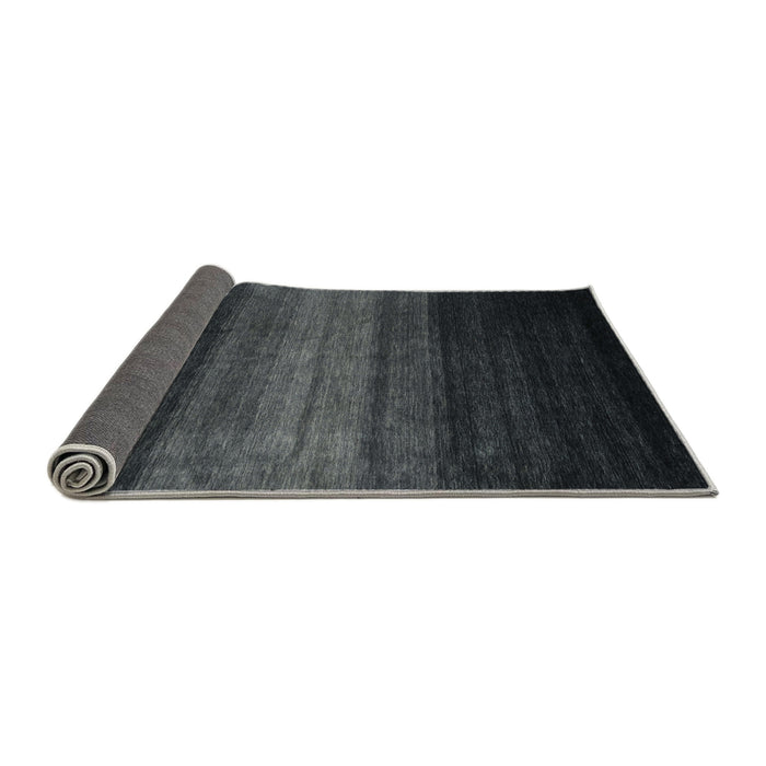 Thickness of Contemporary Charcoal Black Modern Rug, con1784