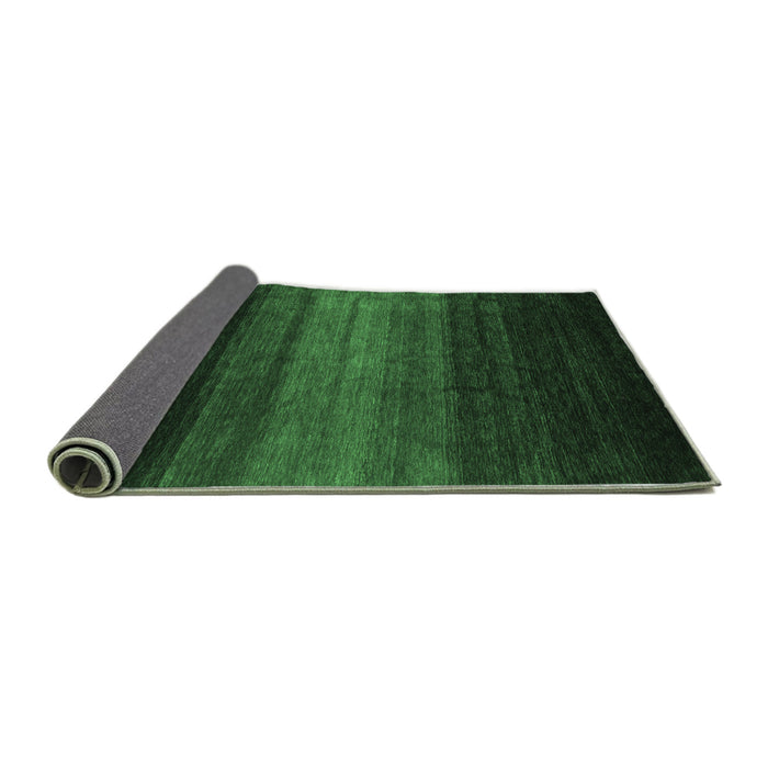 Sideview of Abstract Emerald Green Contemporary Rug, con1784emgrn