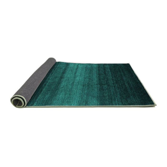 Sideview of Abstract Turquoise Contemporary Rug, con1784turq