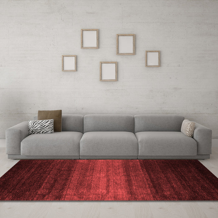 Contemporary Red Washable Rugs