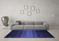 Machine Washable Abstract Blue Contemporary Rug, wshcon1784blu