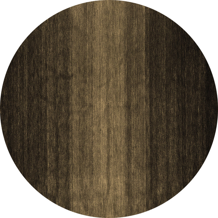 Round Abstract Brown Contemporary Rug, con1784brn