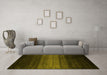 Machine Washable Abstract Yellow Contemporary Rug in a Living Room, wshcon1784yw