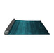 Sideview of Abstract Light Blue Contemporary Rug, con1784lblu