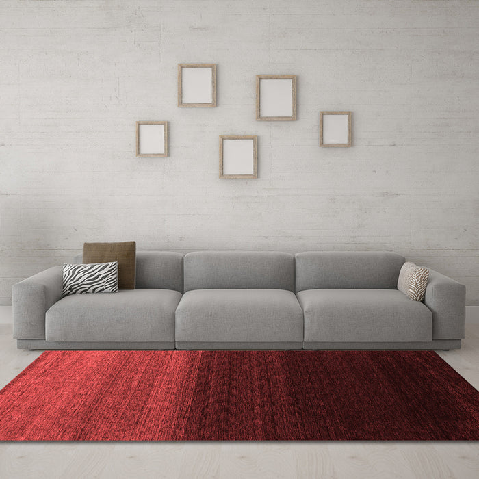 Contemporary Red Washable Rugs