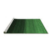 Sideview of Machine Washable Abstract Emerald Green Contemporary Area Rugs, wshcon1785emgrn