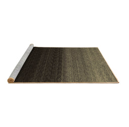 Sideview of Machine Washable Abstract Brown Contemporary Rug, wshcon1785brn