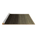 Sideview of Machine Washable Abstract Brown Contemporary Rug, wshcon1785brn