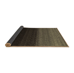 Sideview of Abstract Brown Contemporary Rug, con1785brn
