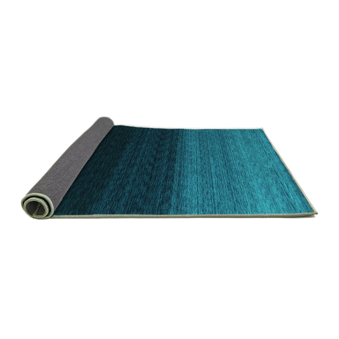 Sideview of Abstract Turquoise Contemporary Rug, con1785turq