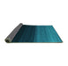 Sideview of Abstract Turquoise Contemporary Rug, con1785turq