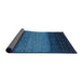 Thickness of Contemporary Deep-Sea Blue Modern Rug, con1786