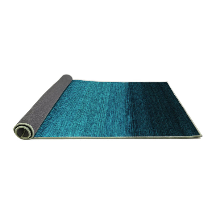 Sideview of Abstract Turquoise Contemporary Rug, con1786turq