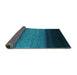 Sideview of Abstract Turquoise Contemporary Rug, con1786turq