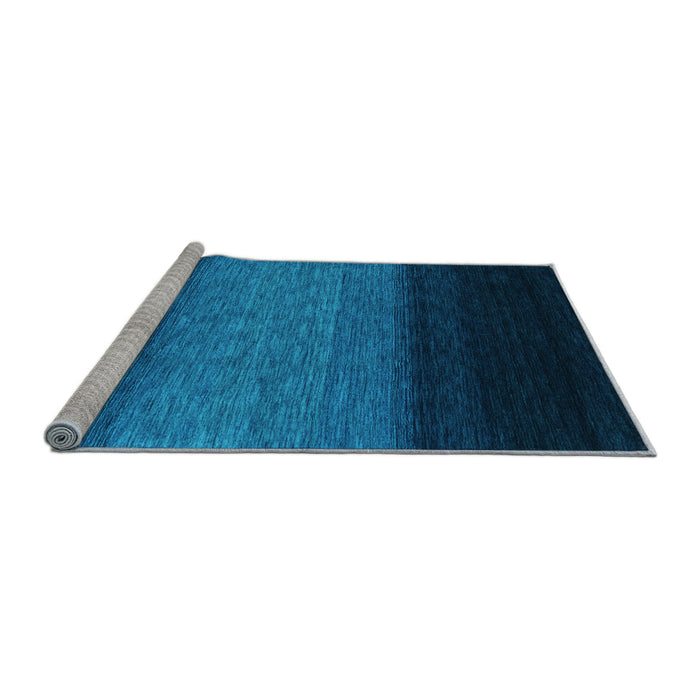 Sideview of Machine Washable Abstract Light Blue Contemporary Rug, wshcon1786lblu