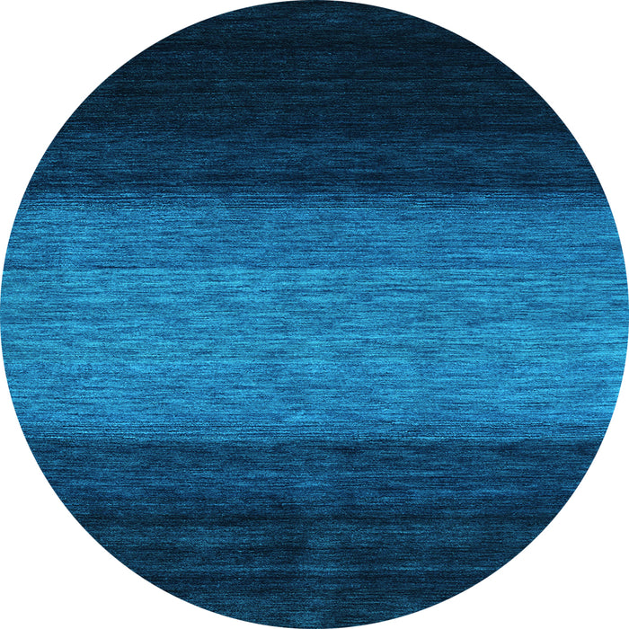 Round Abstract Light Blue Contemporary Rug, con1786lblu