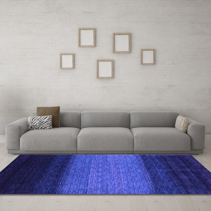 Machine Washable Abstract Purple Contemporary Area Rugs in a Living Room, wshcon1786pur