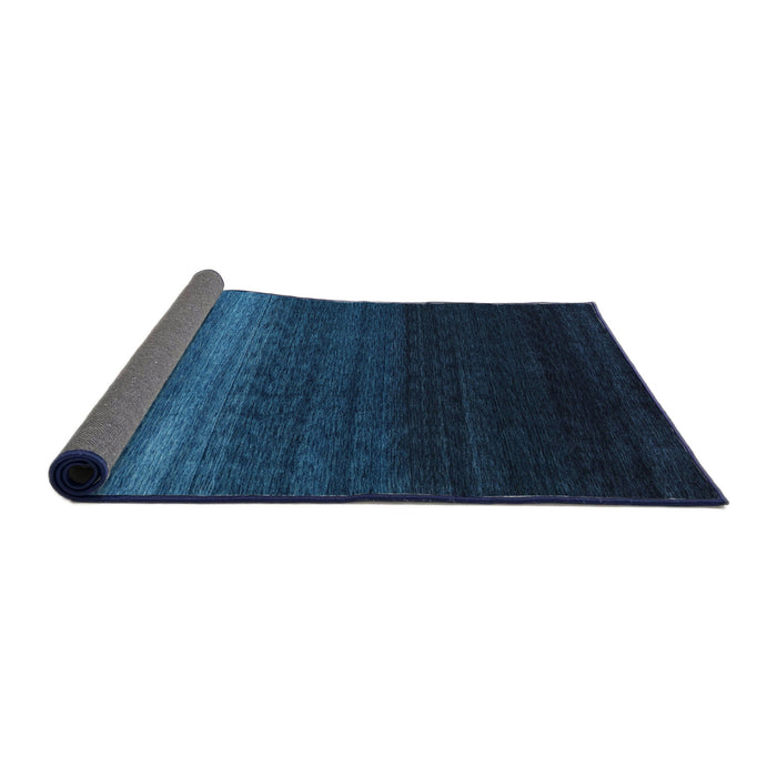 Thickness of Contemporary Deep-Sea Blue Modern Rug, con1787