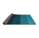 Sideview of Abstract Turquoise Contemporary Rug, con1787turq