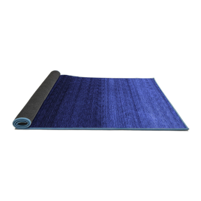 Sideview of Abstract Blue Contemporary Rug, con1787blu