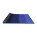 Sideview of Abstract Blue Contemporary Rug, con1787blu