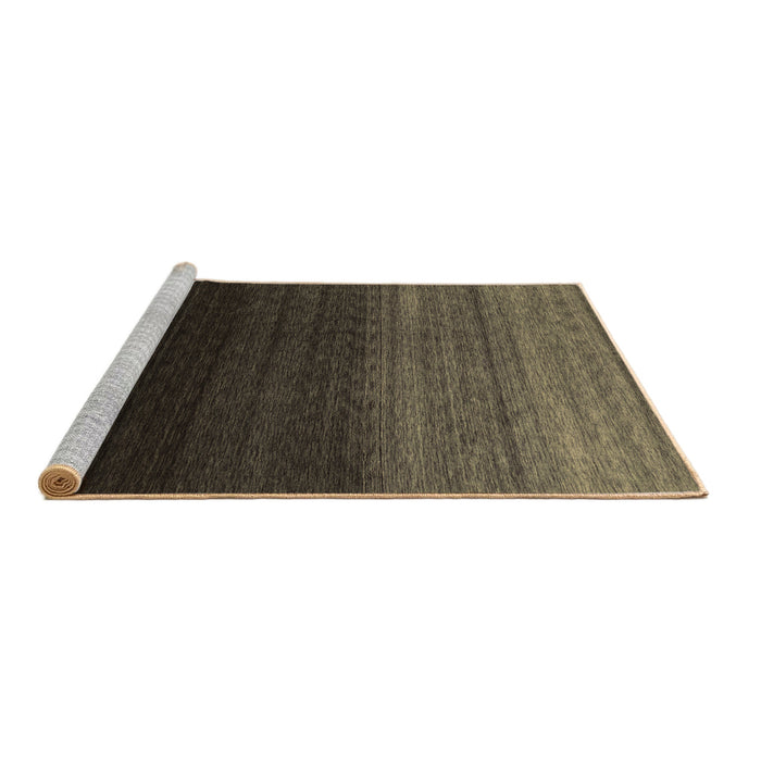 Sideview of Machine Washable Abstract Brown Contemporary Rug, wshcon1787brn