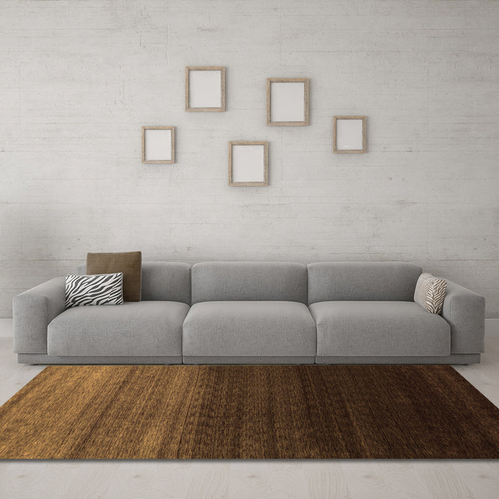 Machine Washable Abstract Orange Contemporary Area Rugs in a Living Room, wshcon1787org