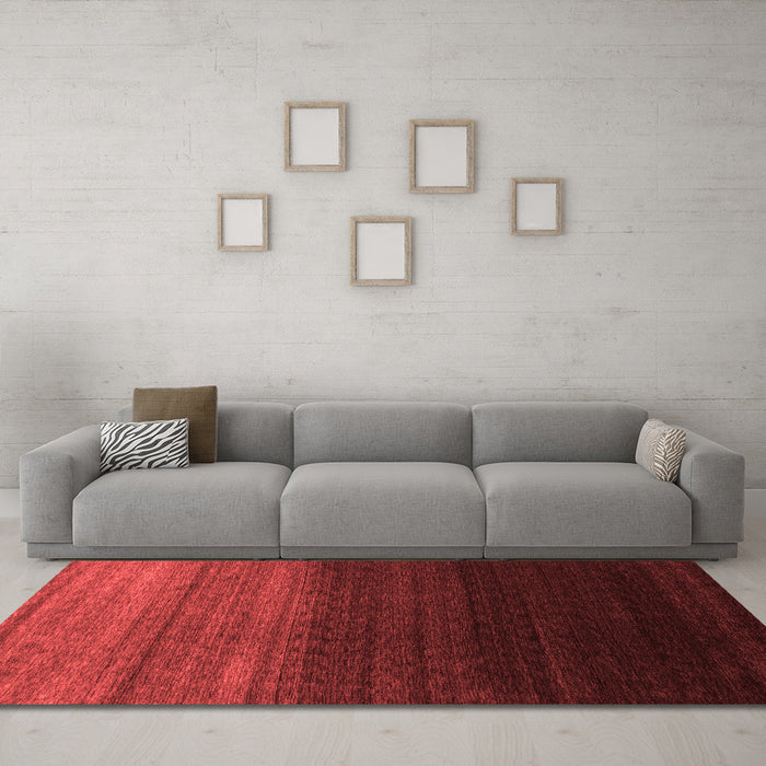 Contemporary Red Washable Rugs