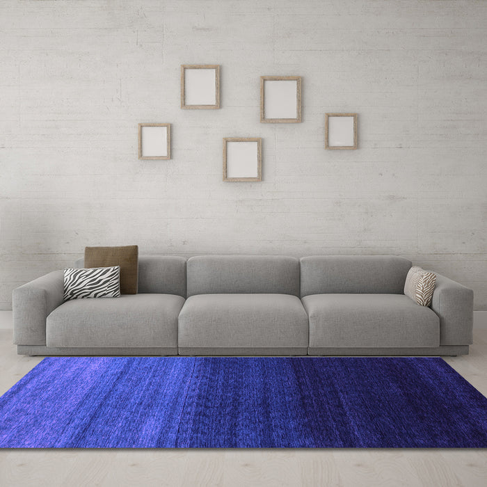 Machine Washable Abstract Purple Contemporary Area Rugs in a Living Room, wshcon1787pur