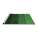 Sideview of Machine Washable Abstract Emerald Green Contemporary Area Rugs, wshcon1787emgrn