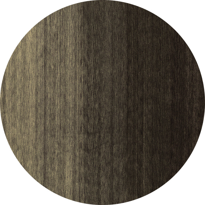 Round Abstract Brown Contemporary Rug, con1787brn