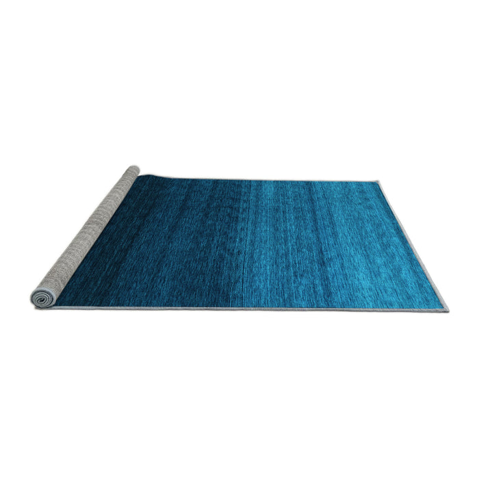 Sideview of Machine Washable Abstract Light Blue Contemporary Rug, wshcon1787lblu