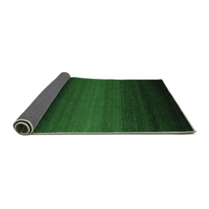 Sideview of Abstract Emerald Green Contemporary Rug, con1788emgrn