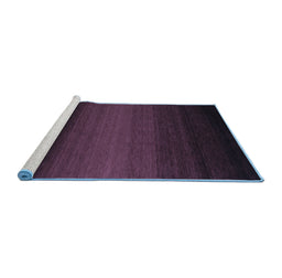 Sideview of Machine Washable Abstract Blue Contemporary Rug, wshcon1788blu