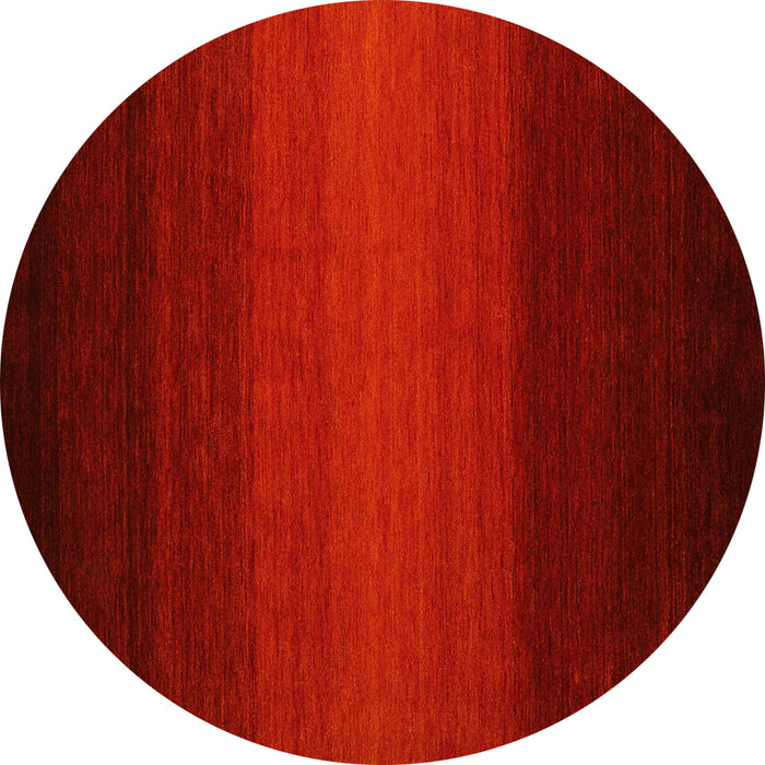 Round Abstract Yellow Contemporary Rug, con1788yw