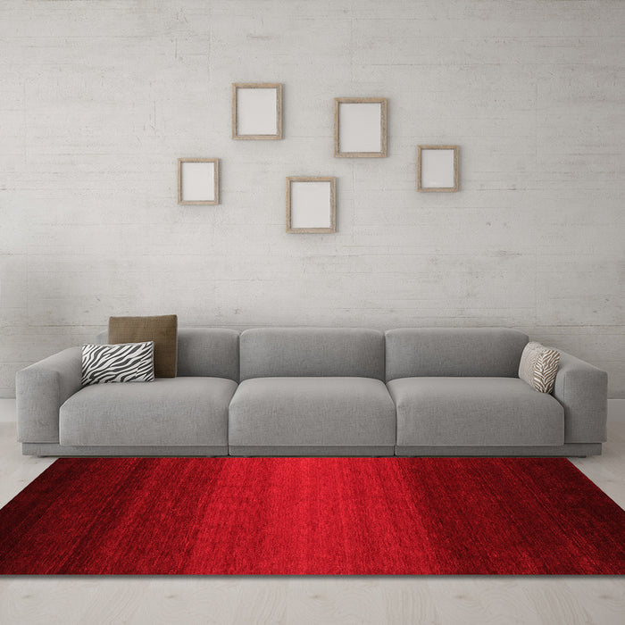 Contemporary Red Washable Rugs