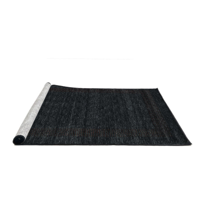 Serging Thickness of Machine Washable Contemporary Gunmetal Green Rug, wshcon1789